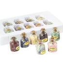 1 Box Of 9 Bottles Mini Natural Semiprecious Gem Stone Chip Crystal Healing A7U7
