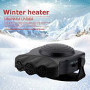 12V Auto Car Heater Fan 3 Outlets Windscreen Defrosts Defogger (200W Black)