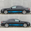 1 Pair PVC Vinyl Car Styling Stickers Long Stripe Totem Side Skirt Decals