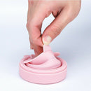 Portable Silicone Cartoon Cat Telescopic Drinking Collapsible Folding Cup T