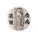 Cartoon Round Tinplate Badge Brooches Graffiti Lapel Clothes Shirt Pins  A