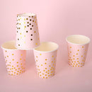 10pcs Dots Paper Plates Cups Birthday Wedding Bouquet Dinner Tableware Set