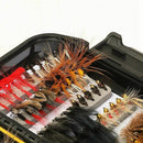 Fly Fishing Flies Kit - 100pcs Handmade Fly Fishing Lures - Dry/Wet Flies,S
