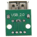 20pcs green metal USB 2.0 female head DIP 4p DIP adapter board 1.7 * 1.7 *  B8C4