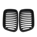 1 Pair Abs Front Replacement Matte Black Kidney Grille Grill For Bmw E46 3