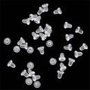 Wholesale 500PCS Rubber Earring Back Stoppers Ear Post Nuts 4MM Jewelry Making