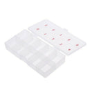 2 x 5 Plastic Nail Art Tip Cell Empty Storage Box Case Tool White