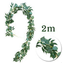 2Meter Artificial Eucalyptus Leaves Vine Greenery Garland Wedding Party Roo