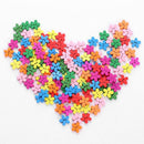 100pcs Mixed Christmas  Flower Sewing Scrapbook Craft Wooden Buttons DIY
