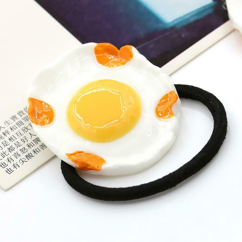 Simulation Egg Hair Clip Women Hairpin Headwear Hair Ropes Accessories (B) A