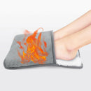 Electric Foot Warmer Massager Relaxing Fleece Heated Feet Pad Cushion Comfort