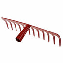 Metal 12 Tine Hand Cultivator Rake Tool Head Red