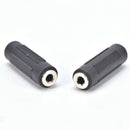 2PCS Stereo 3.5mm 1/8" Aux Female to Female F/F Jack Audio Coupler Converter  TE