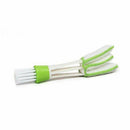 New DIY Plastic Car Air Conditioning Vent Blinds Cleaning Brush Double Ende