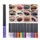 Handaiyan 12Pcs/Lot Matte Liquid Eyeliner Bright Color Waterproof Eye Liner I7U6