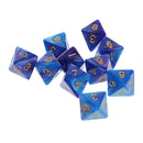 10 Pieces 8 Sided Polyhedral Dices Set With Numbers 1-8 For Party Game
