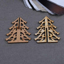 2pcs Christmas Tree Wood Chip Ornaments Xmas Hanging Pendant Decor