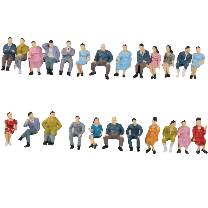 100x O Scale Diorama Railway Painted People Street Park Figures Accessory
