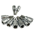 3/8 inch Drive Socket Hexagon Key Drill Set Chrome Vanadium Steel Pressure