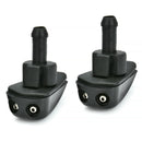 2Pc Universal Car Window Windshield Sprayer Spray Nozzle Wipper Washer Black New