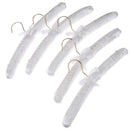 5x Clothes Hangers Satin Padded Luxury Soft Coat HangerFT