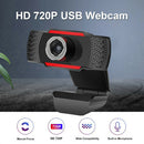 T2 HD 720P Web Camera with Built-in Mic + Mini Tripod USB Webcam for PC
