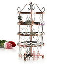 144 Holes Rotatable Women Jewelry Rack 4 Layers Studs Display Stand Holder