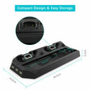 For PS4 Pro Dual Controller Charger Station Vertical Stand Cooling Fan Holder