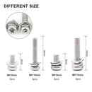 160 pcs M2 M2.5 M3 M4 M5 304 Stainless Steel Pan Head Screws Nuts Assortmen I8L9