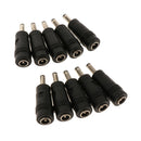 10 Pieces Female Male DC 5521 Power Supply Plug Adapter Part without Cable