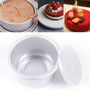 Aluminum Alloy Round Mini Cake Pan Removable Bottom Pudding Mol Cy