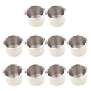 10 Pieces Stainless Steel Cup Drink Holders for Marine Boat Yacht RV Camper