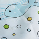 1X(Colorful Small Fish Polyester Mildew Fabric Shower Curtain 12 Hooks Bath