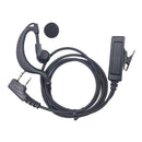 2 Pin G Shape Ear Piece PTT W/ Mic For  Walkie Talkie Earphones