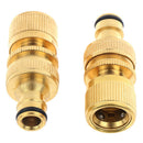 1pair Garden Hose Quick Connector 3/4- Inch GHT Brass Easy Connect Fittin OZ