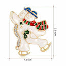 Christmas Skating Brooch Corsage Gifts Banquet Pins Decorations Badge New Y