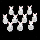 110pcs Animal Bees and Rabbits Sculptures Ornament Statue Garden Decor