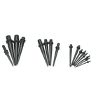 16Pcs Mix Sizes Ear Taper Earplug Set Taper Expanders Stretchers Black A MGW