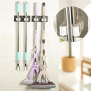Wall tile sticking Mop Organizer Holder Rack Plastic wall mounted Brush swa F2Q6