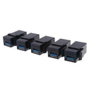 5x USB 3.0 A Female/F Snap-in Coupler Jack Insert for Keystone Wall Plate