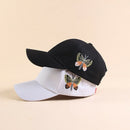 Fashion Butterfly Embroidered Baseball Cap Men And Women Baseball Cap 100%