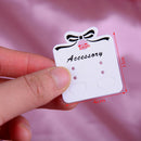 100x Jewelry display card earrings ear studs packing hang tag rectangle holder Z