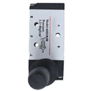 Pneumatic Air Inlet 2 Position 5 Way Manual Hand Pull Valve Gray+Black