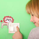 DIY Lion Diamond Painting Luminous Switch Stickers Outlet Wall Decals Decor