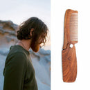 Blue Zoo Wooden Folding Beard Comb Pocket Size Moustache Hair Combs Anti-st U7V4