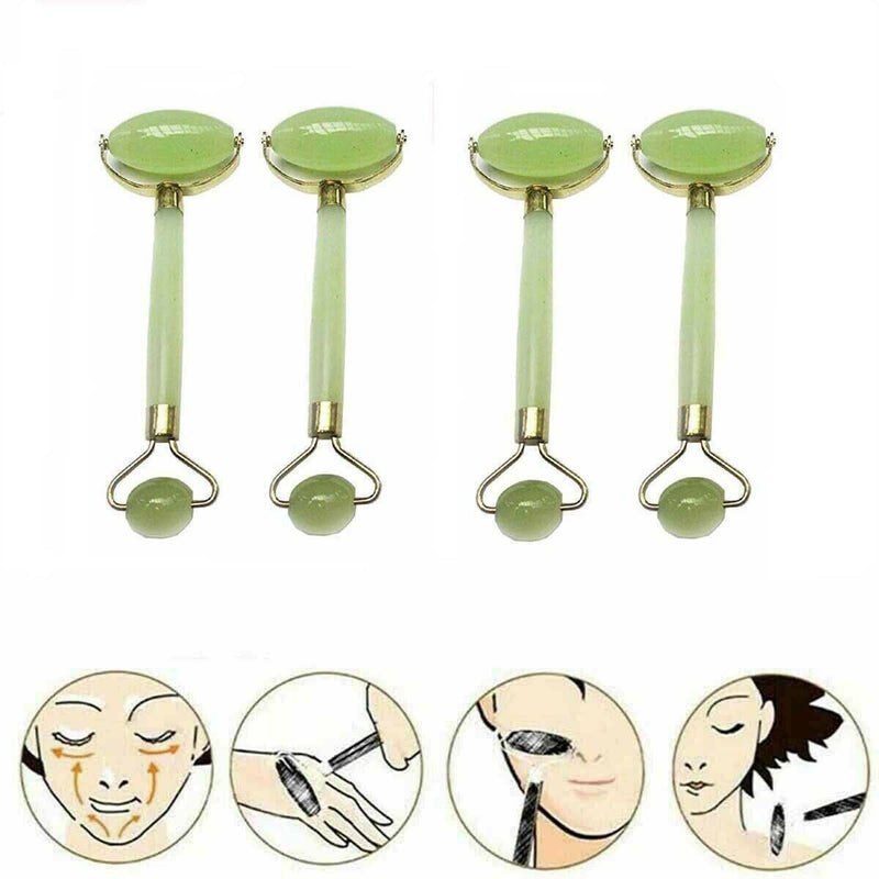 Natural Rose Quartz Facial Jade Stone Roller Massage Tool Face Massager New