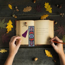 5D Diamond Painting Leather Shiny Datura Bookmark For DIY Craft w/ Tassel Gift
