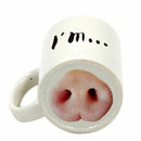 Funny Dog Pig Nose Mug Cup Creative Ceramic Mark Beverage Laugh Tea Coffee  I5I4