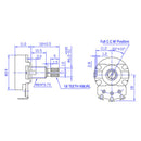 250K, Guitar Bass Split Shaft Potentiometer for Volume or Tone