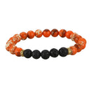 Unisex Lava Stone Elastic Beaded Bracelet Healing Energy Stretch Oil Diffus
